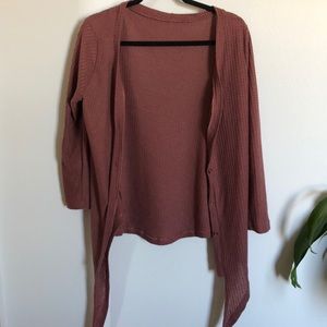 Slouchy waffle cardigan